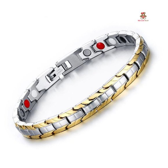 Stainless Steel IP Gold plated magnetic bracelet. - Picture 3 of 6